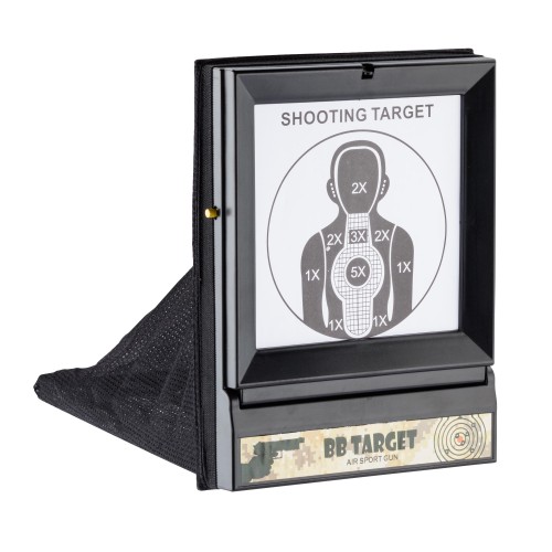 NET TARGET, The Airsoft Target Holder with Net is a sturdy, self-supporting training solution designed for convenient and mess-free target practice